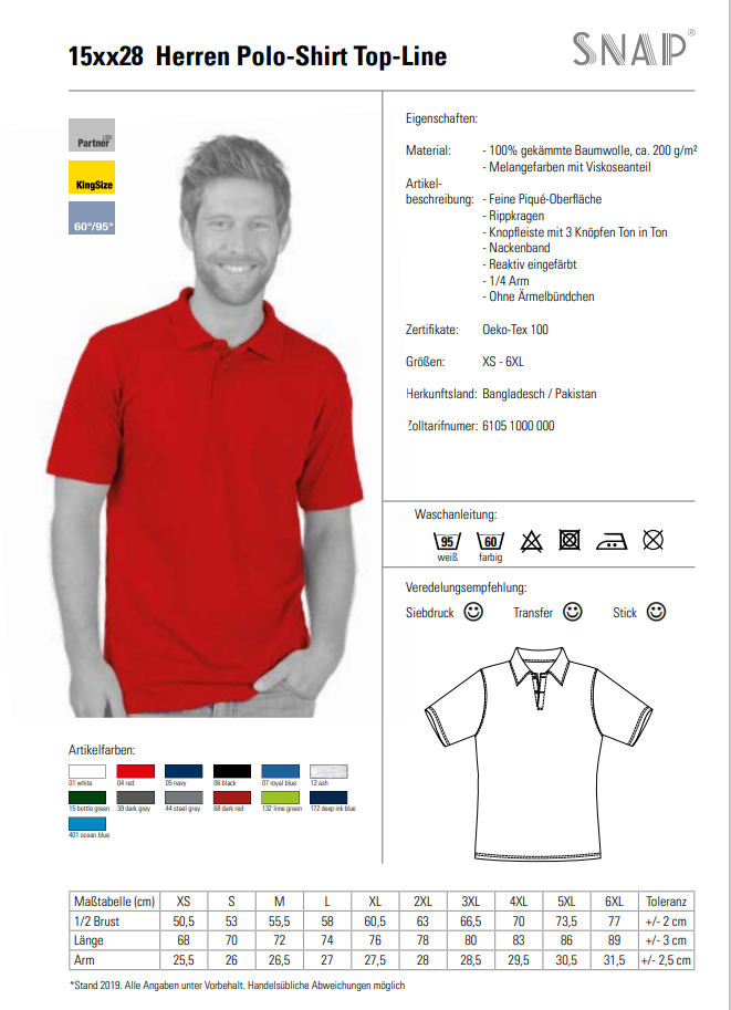 SNAP Polo-Shirt Top-Line