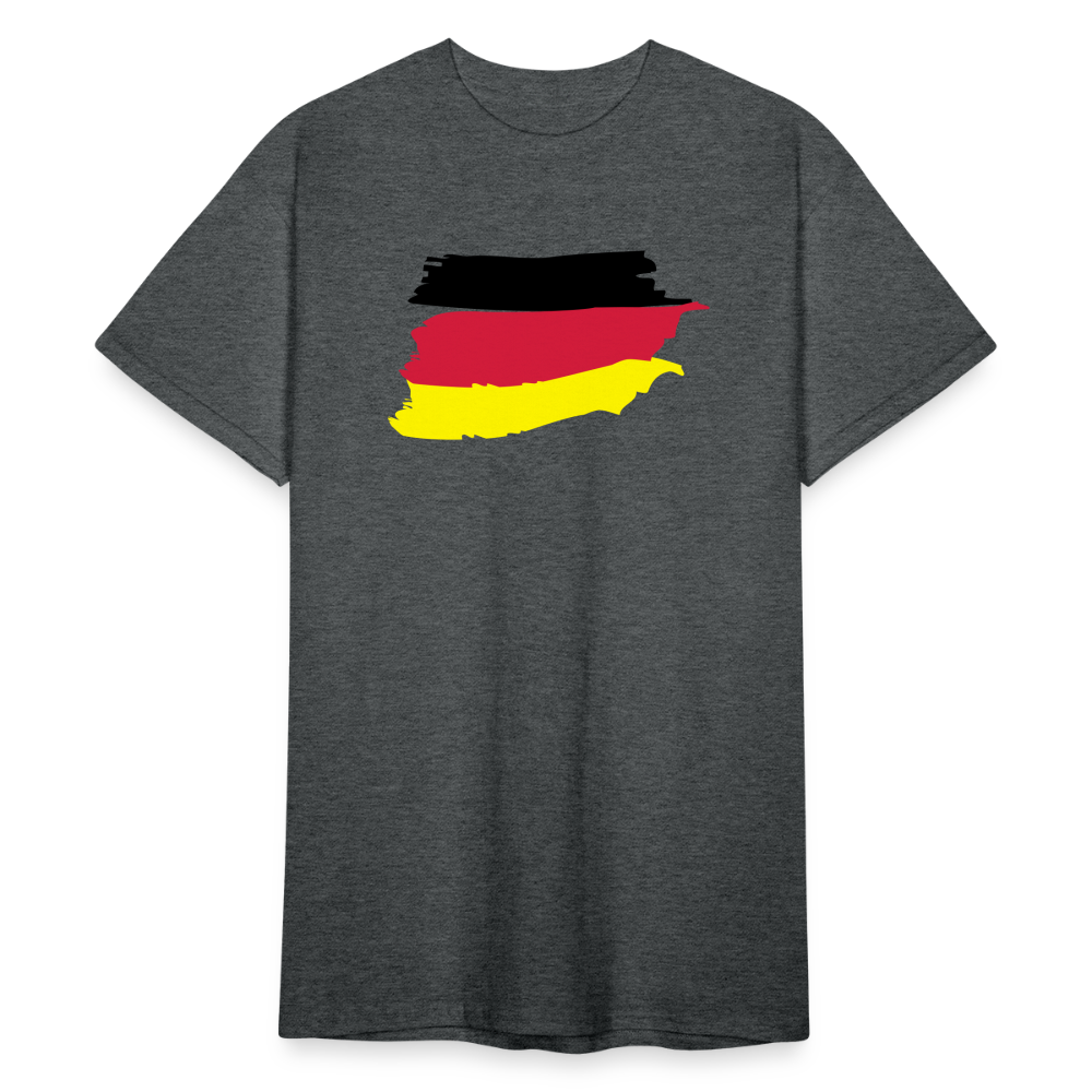 Tshirt Deutschland Flagge - Dunkelgrau meliert