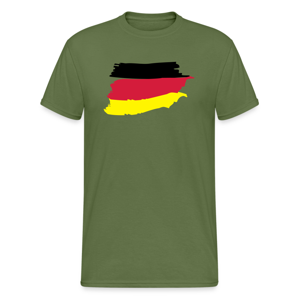 Tshirt Deutschland Flagge - Militärgrün