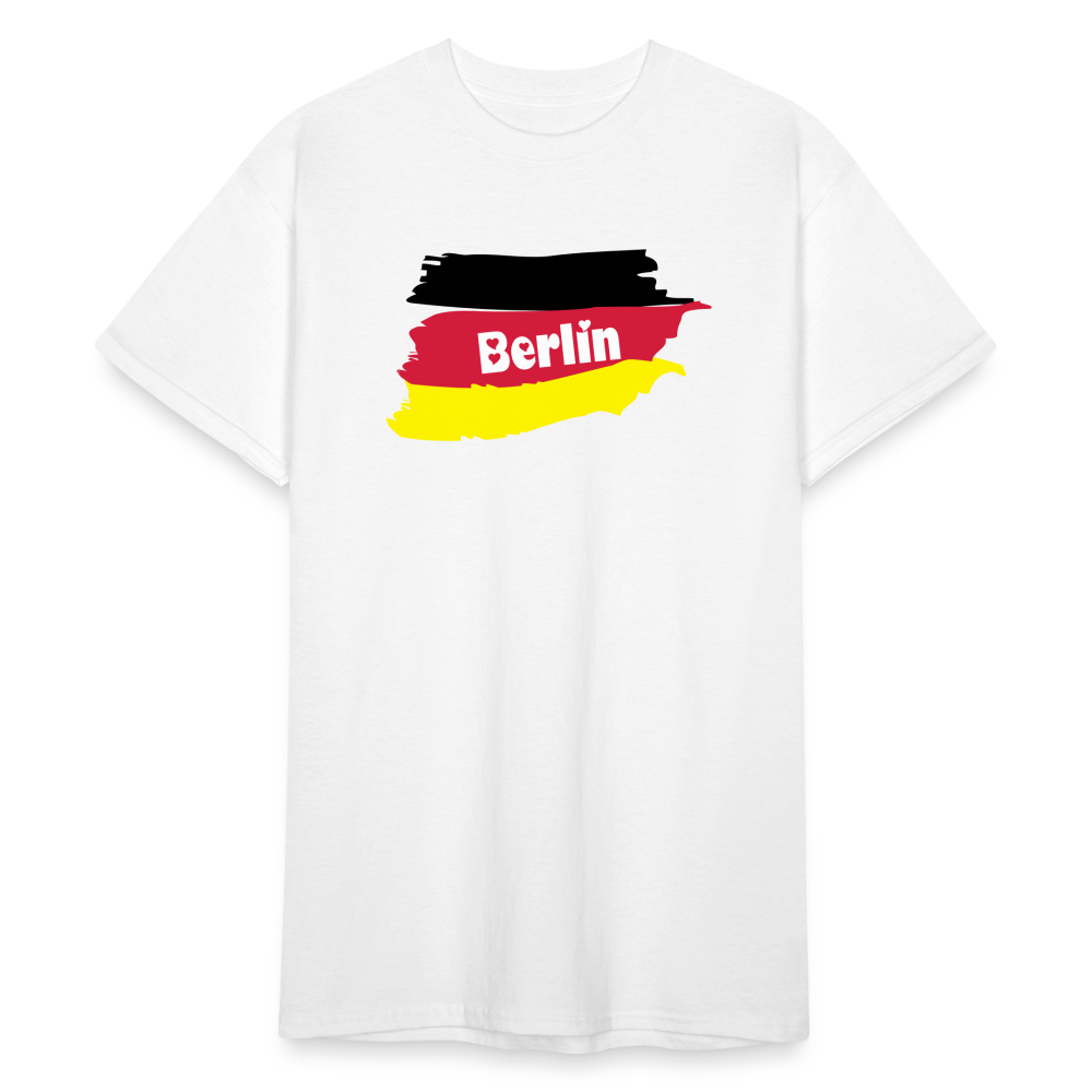 Tshirt Deutschland Berlin Flagge - weiß
