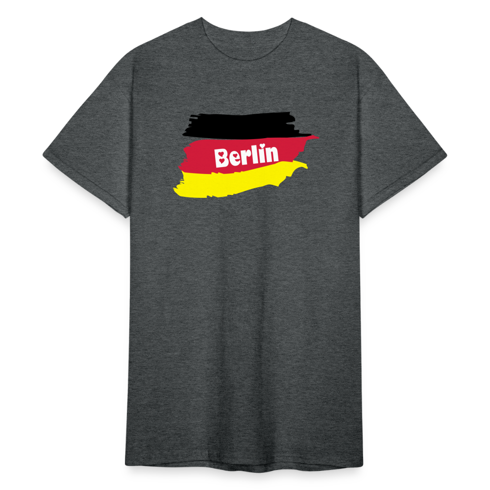 Tshirt Deutschland Berlin Flagge - Dunkelgrau meliert
