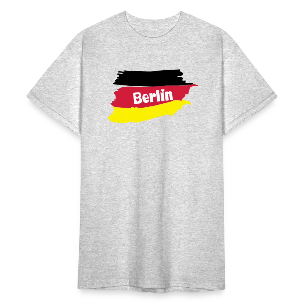 Tshirt Deutschland Berlin Flagge - Grau meliert