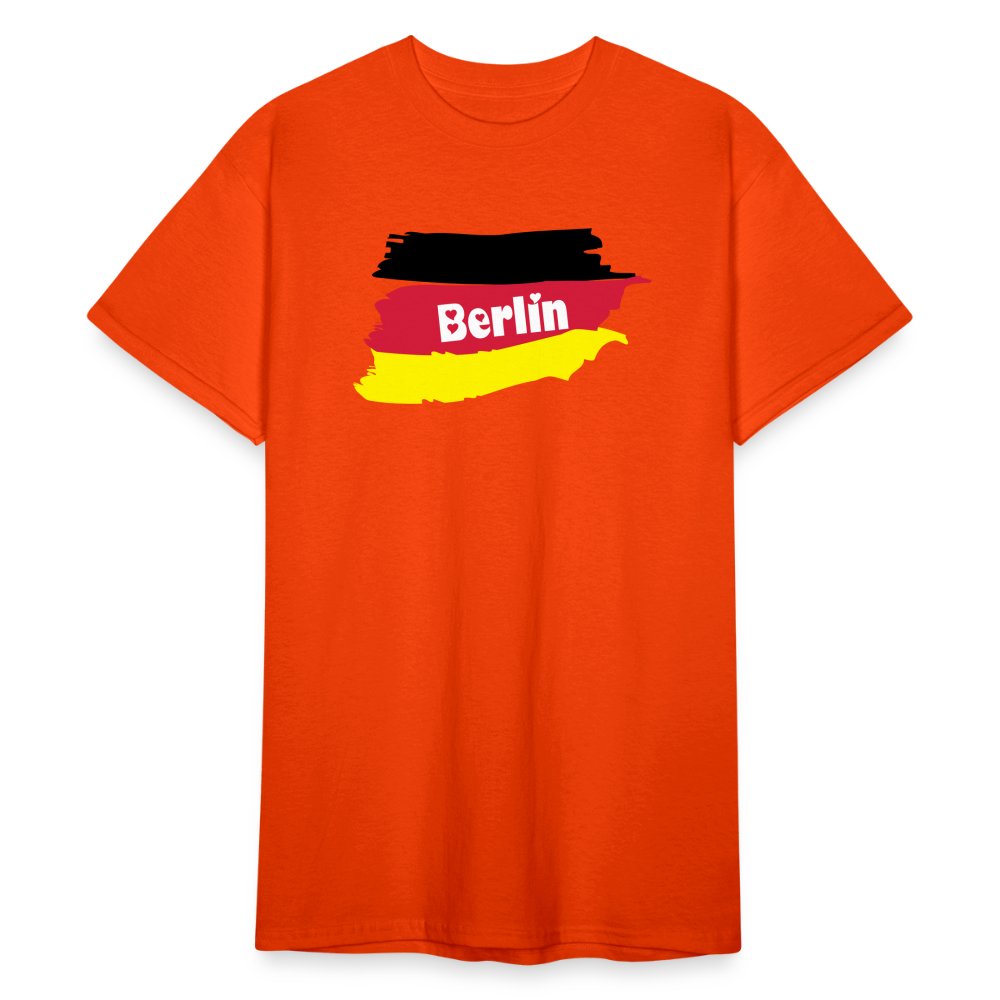 Tshirt Deutschland Berlin Flagge - kräftig Orange