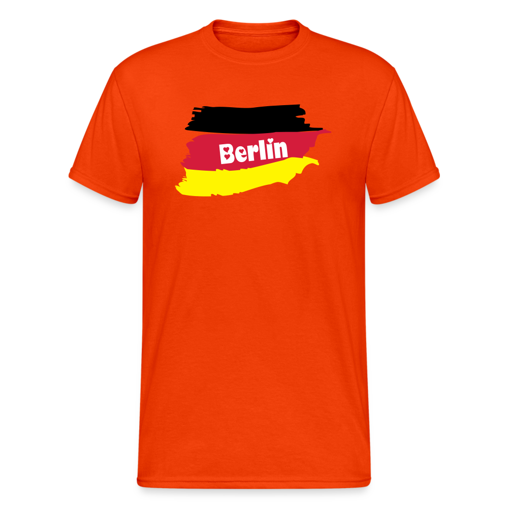 Tshirt Deutschland Berlin Flagge - kräftig Orange