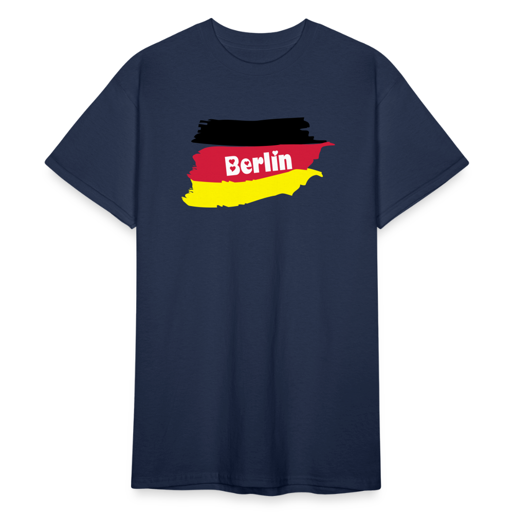 Tshirt Deutschland Berlin Flagge - Navy