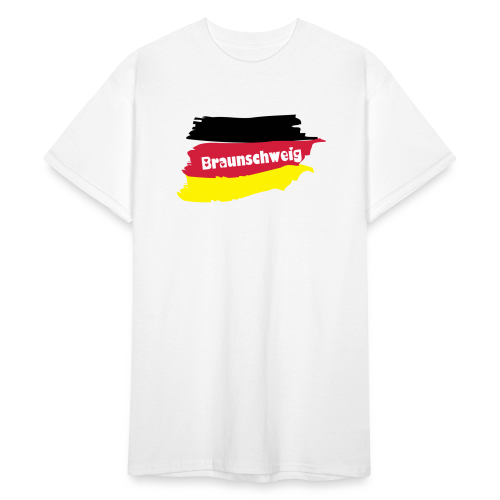 Tshirt Deutschland Braunschweig Flagge - weiß