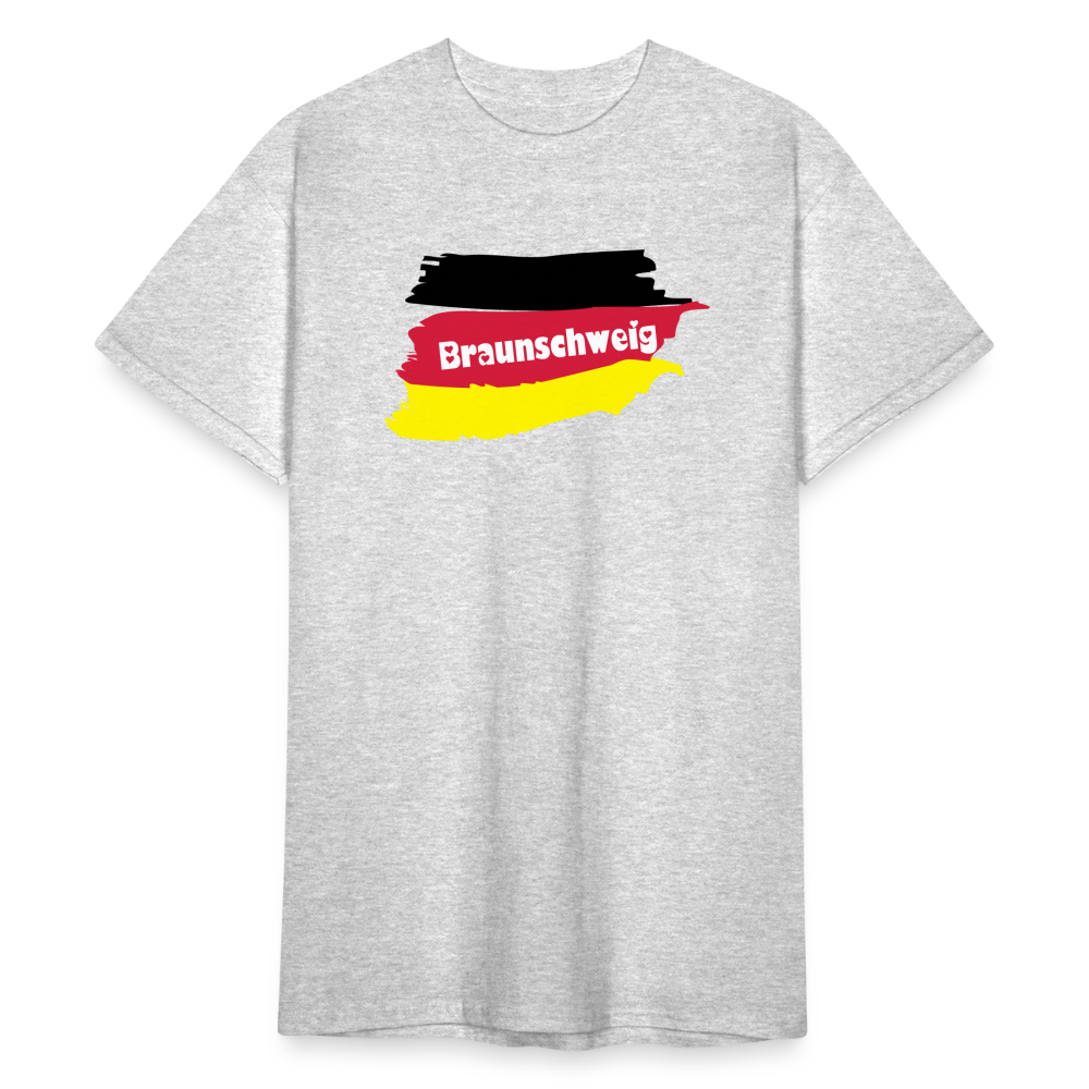 Tshirt Deutschland Braunschweig Flagge - Grau meliert