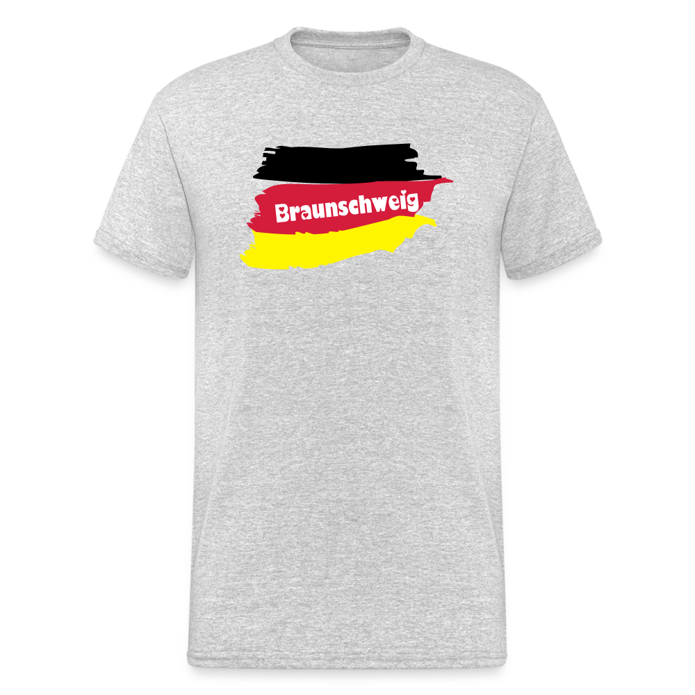 Tshirt Deutschland Braunschweig Flagge - Grau meliert