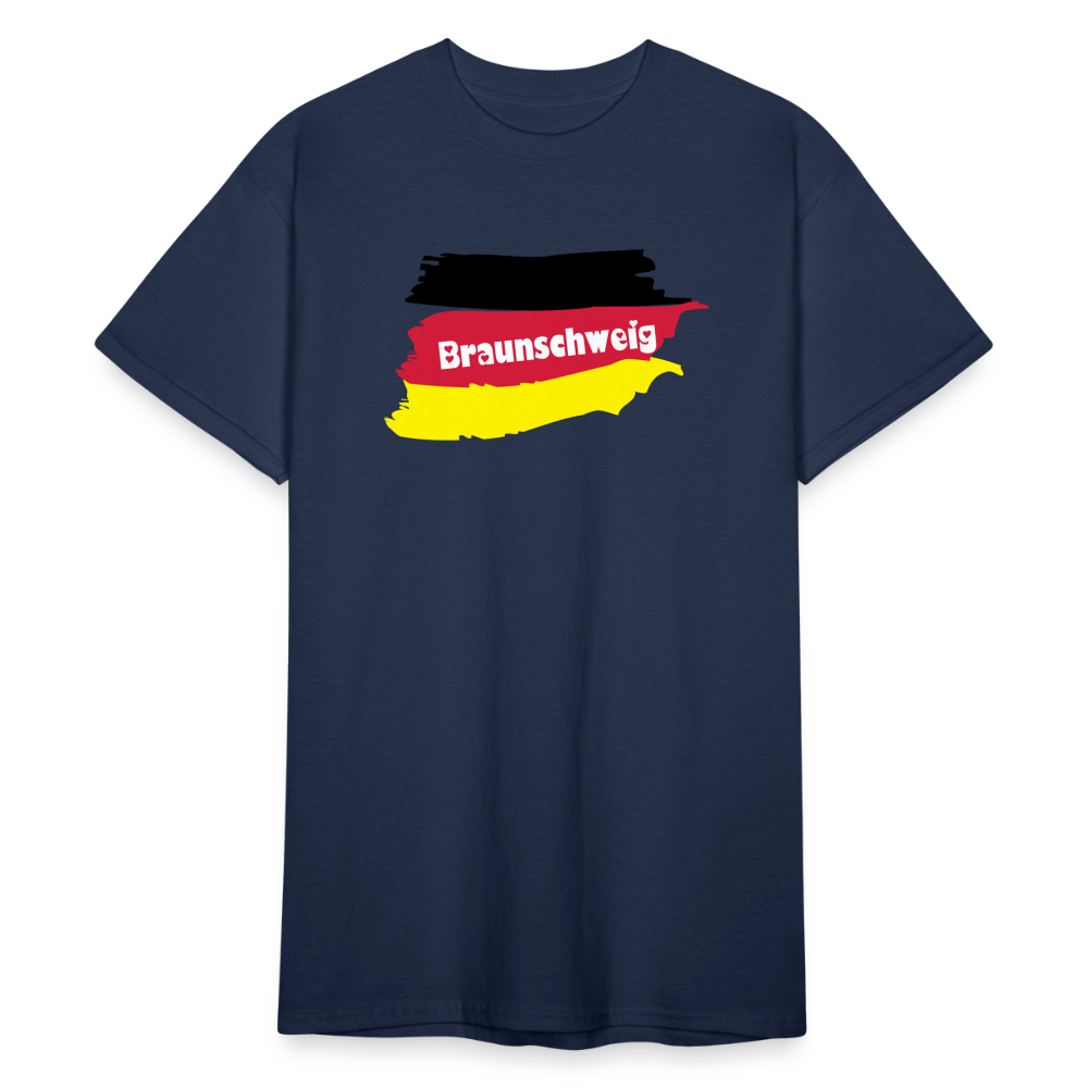 Tshirt Deutschland Braunschweig Flagge - Navy