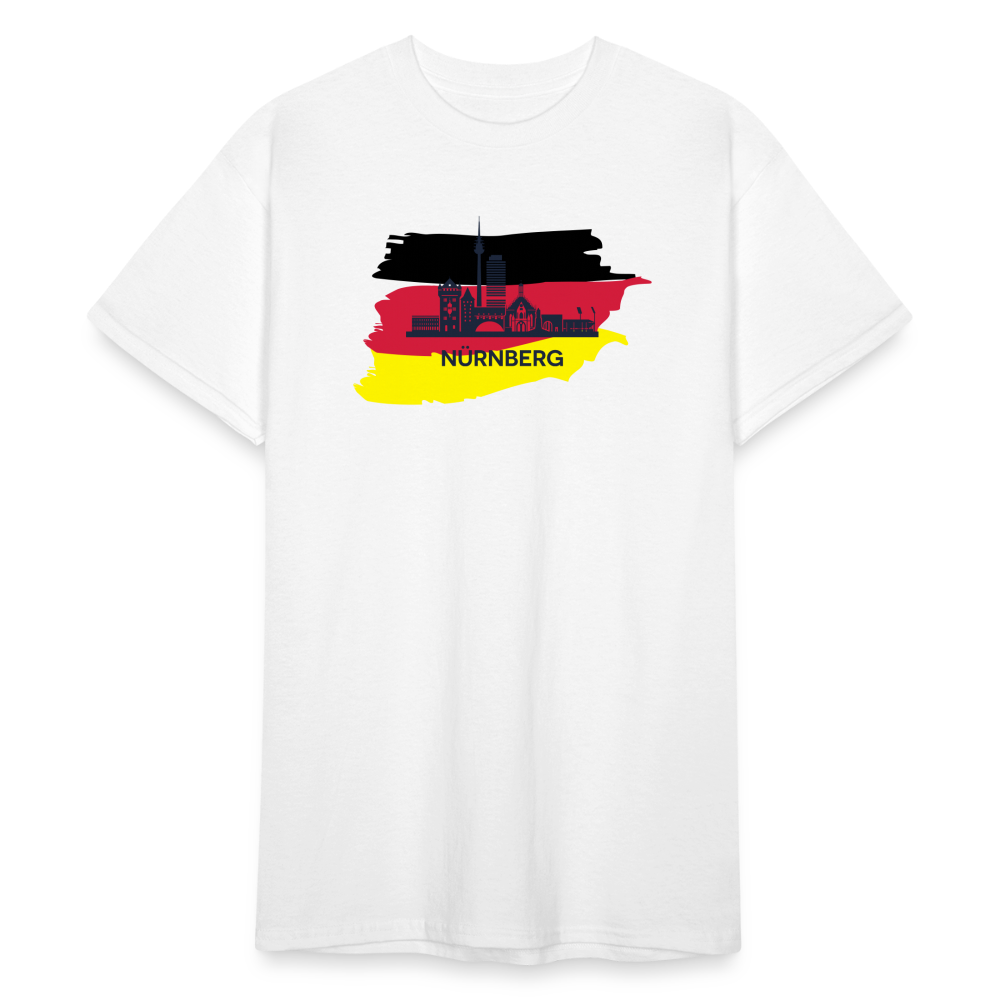 Tshirt Deutschland Nürnberg Flagge - weiß