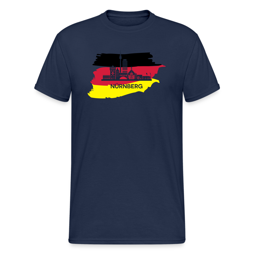 Tshirt Deutschland Nürnberg Flagge - Navy