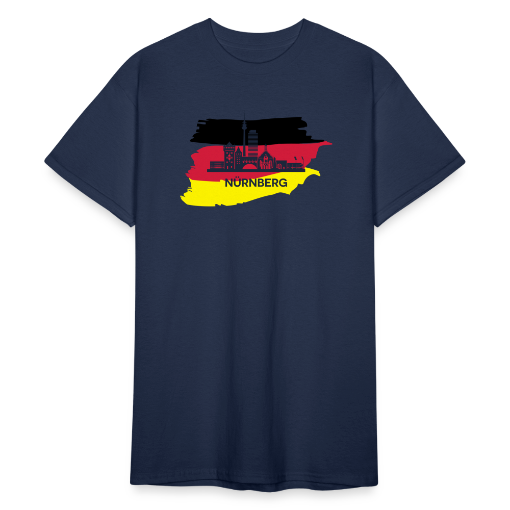 Tshirt Deutschland Nürnberg Flagge - Navy