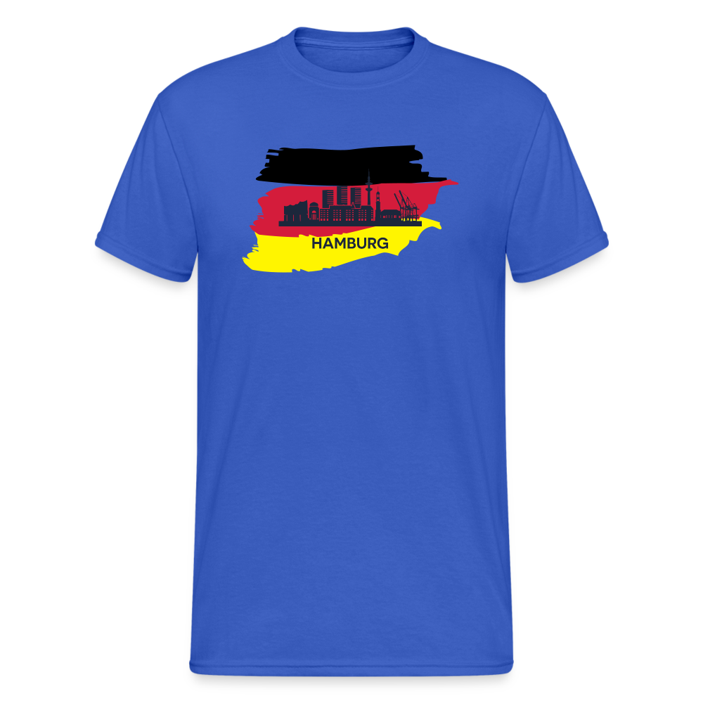 Tshirt Deutschland Hamburg Flagge - Königsblau