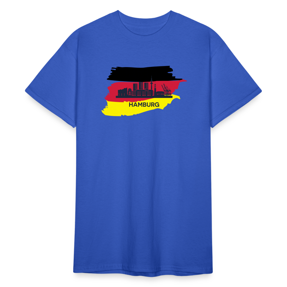 Tshirt Deutschland Hamburg Flagge - Königsblau