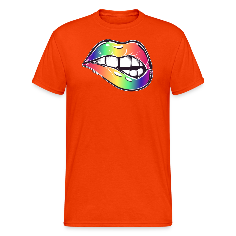 Mund Männer Tshirts - kräftig Orange