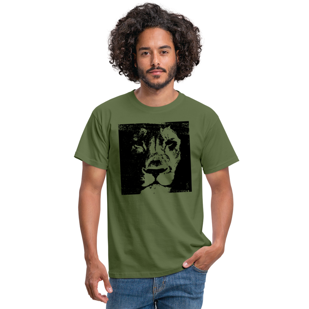 Tshirt Löwe - Militärgrün