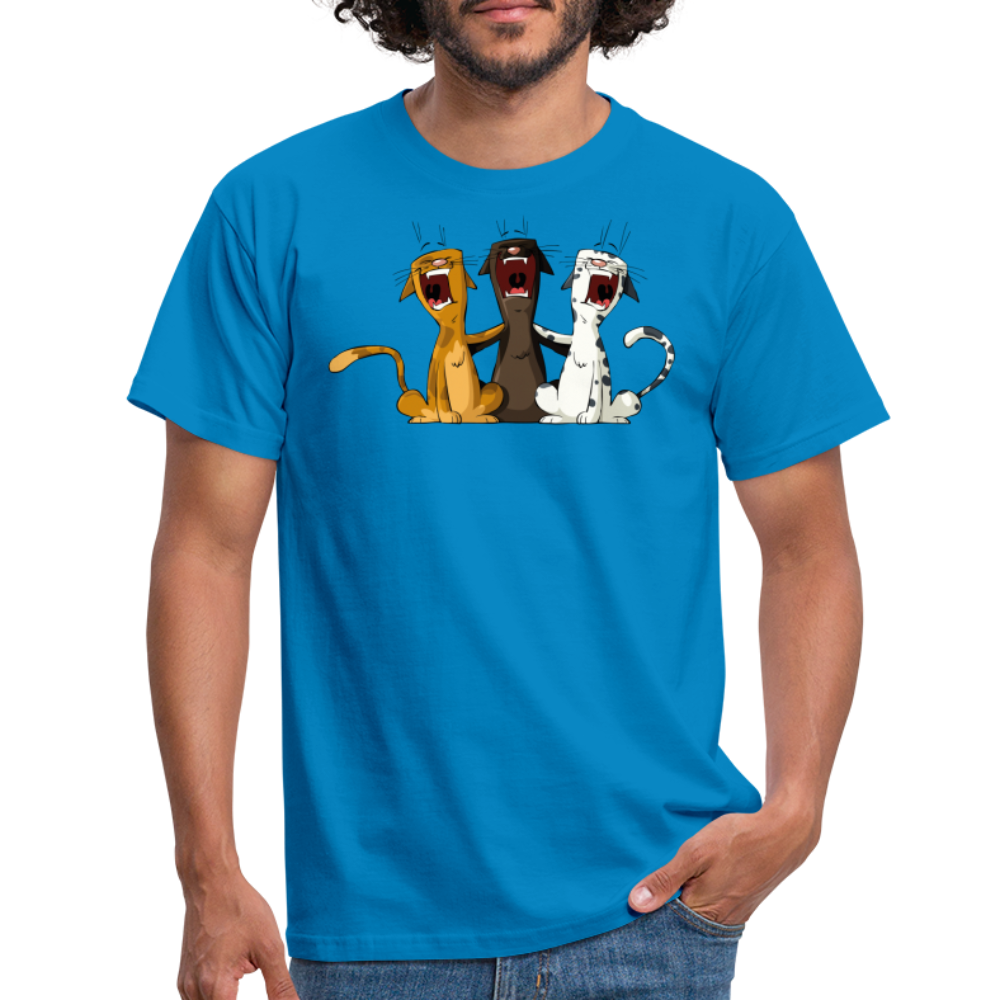 SSW1384 Tshirt Singen katzen - Royalblau