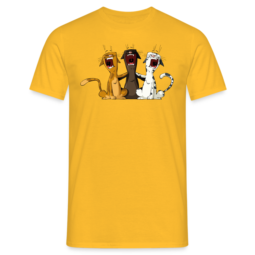 SSW1384 Tshirt Singen katzen - Gelb