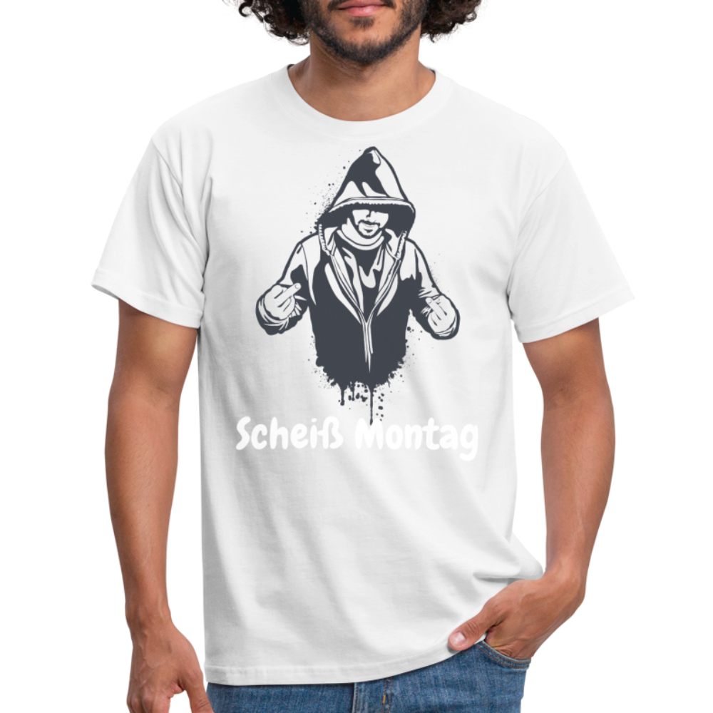 SSW1397 Tshirt Scheiß Montag - weiß