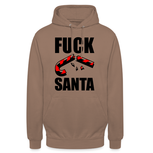 SSW1398 Hoodie Fuck Santa - Mokka