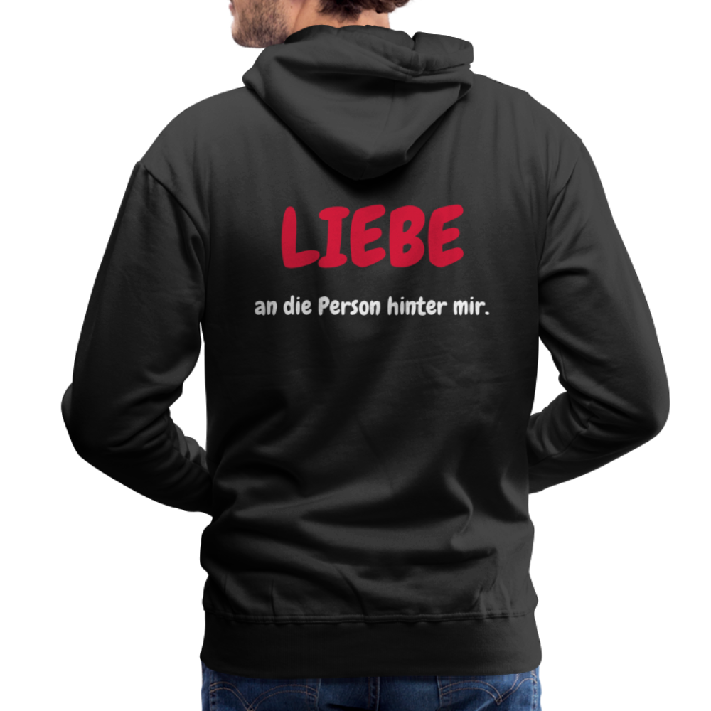 SSW1423 Hoodie LIEBE an die Person hinter mir - Schwarz