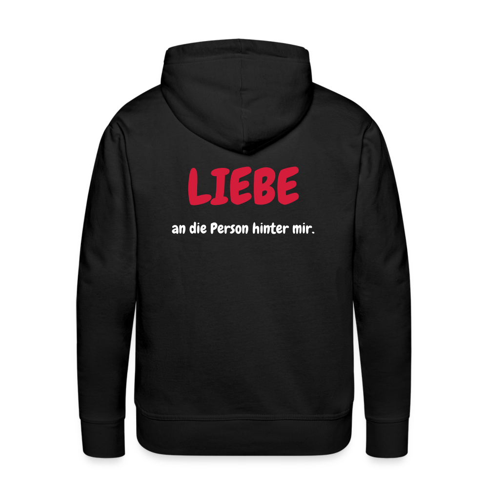 SSW1423 Hoodie LIEBE an die Person hinter mir - Schwarz