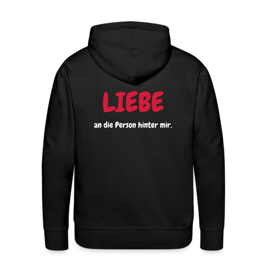 SSW1423 Hoodie LIEBE an die Person hinter mir - Schwarz