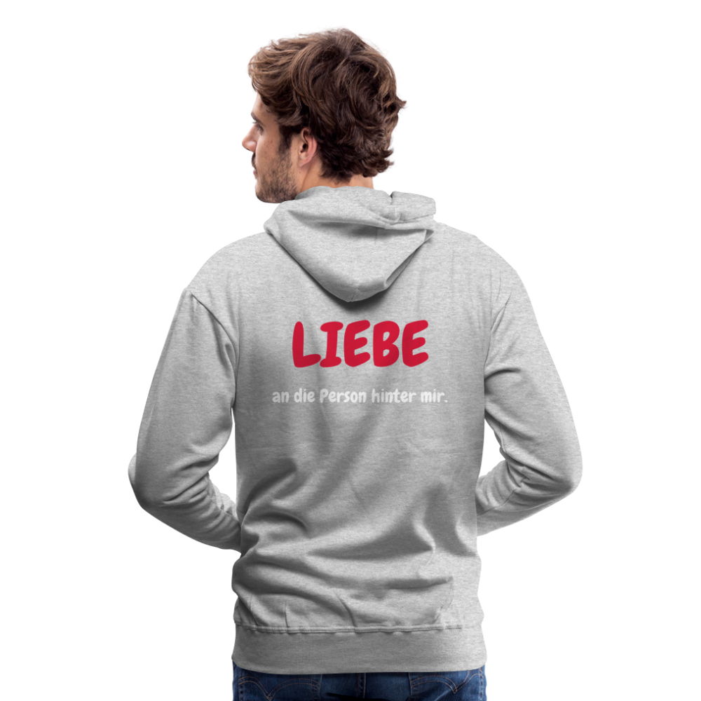 SSW1423 Hoodie LIEBE an die Person hinter mir - Grau meliert