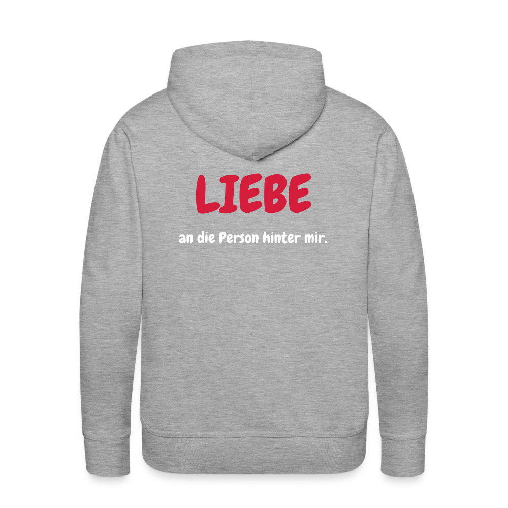 SSW1423 Hoodie LIEBE an die Person hinter mir - Grau meliert