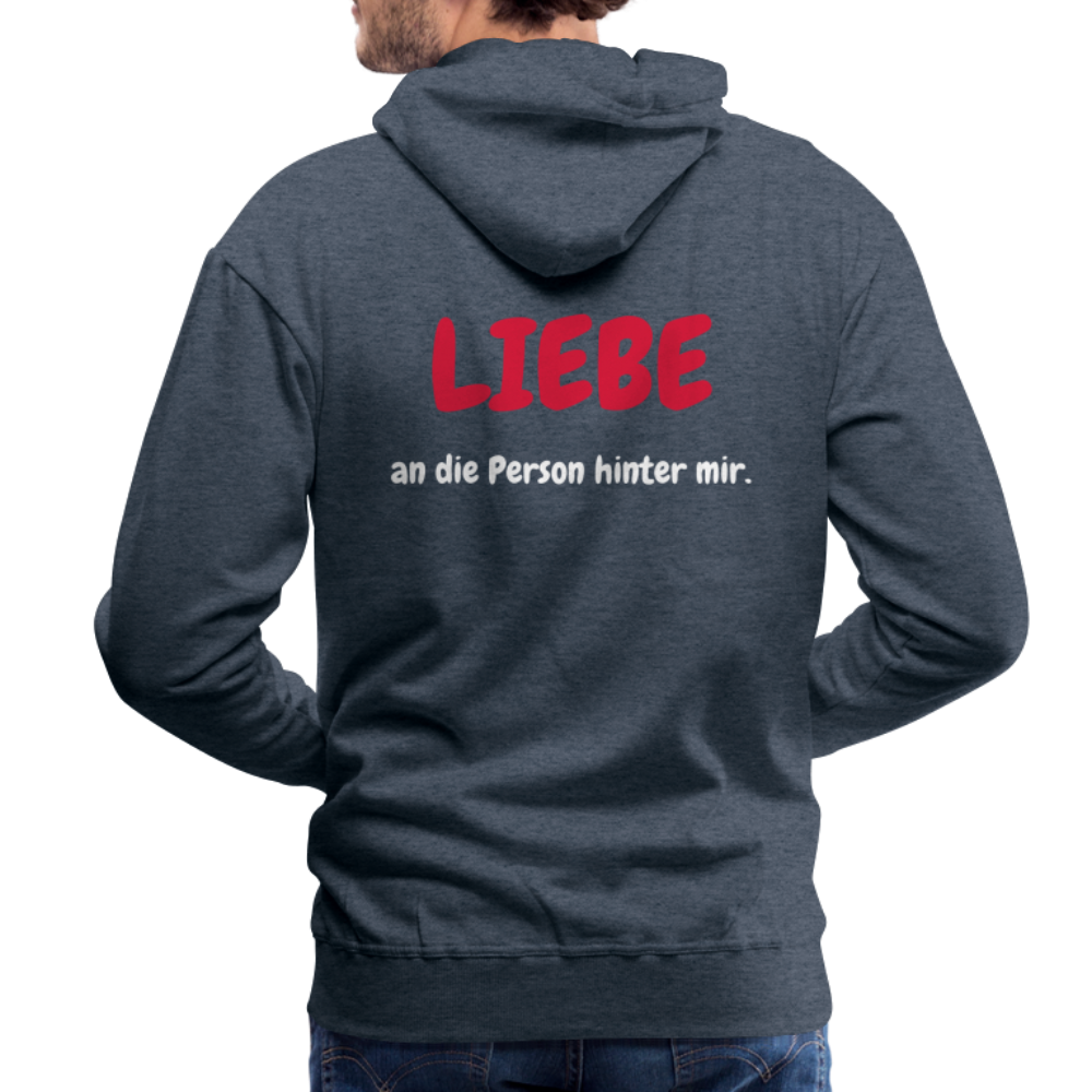 SSW1423 Hoodie LIEBE an die Person hinter mir - Jeansblau