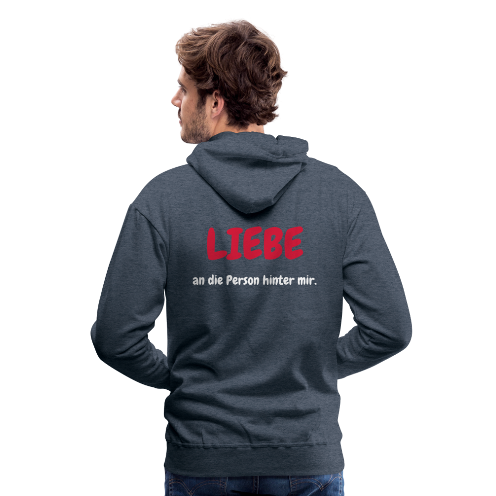 SSW1423 Hoodie LIEBE an die Person hinter mir - Jeansblau