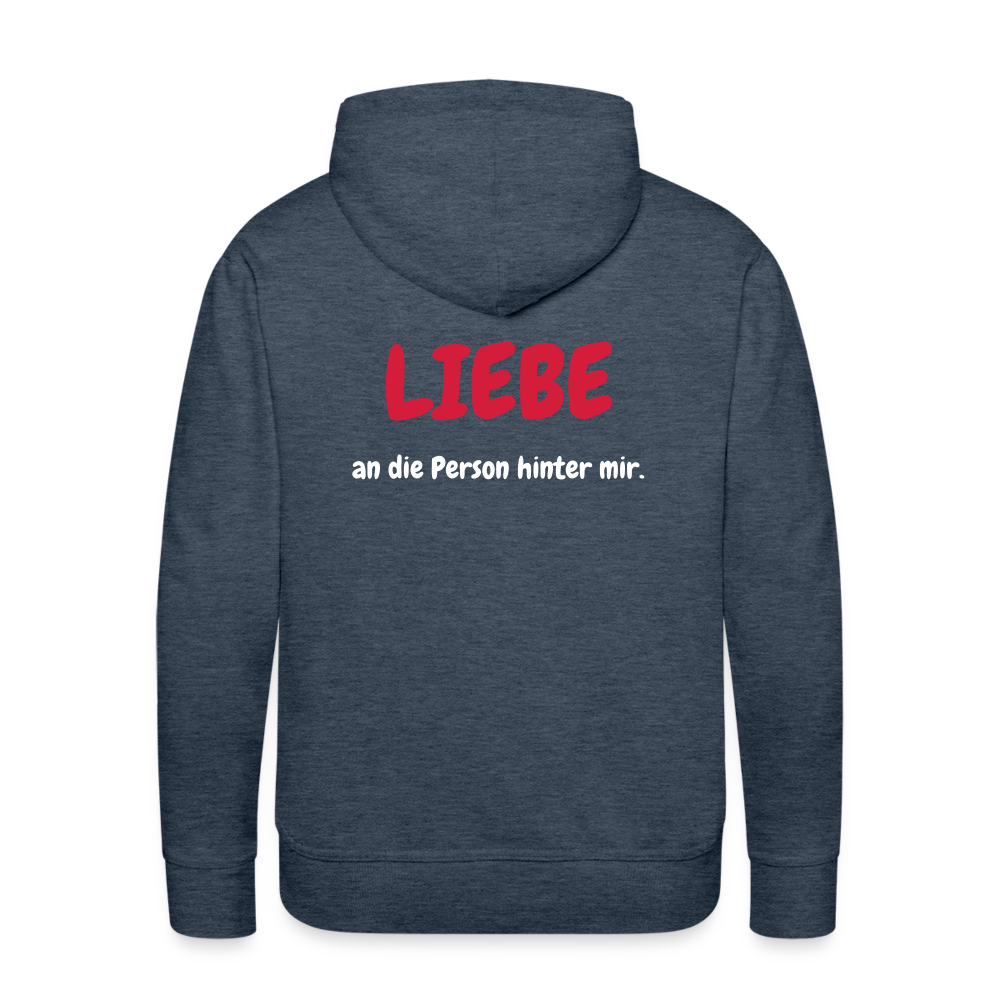 SSW1423 Hoodie LIEBE an die Person hinter mir - Jeansblau