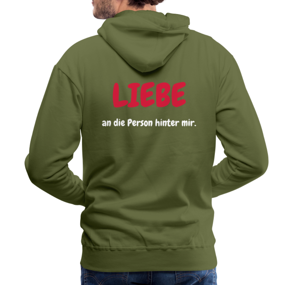 SSW1423 Hoodie LIEBE an die Person hinter mir - Olivgrün