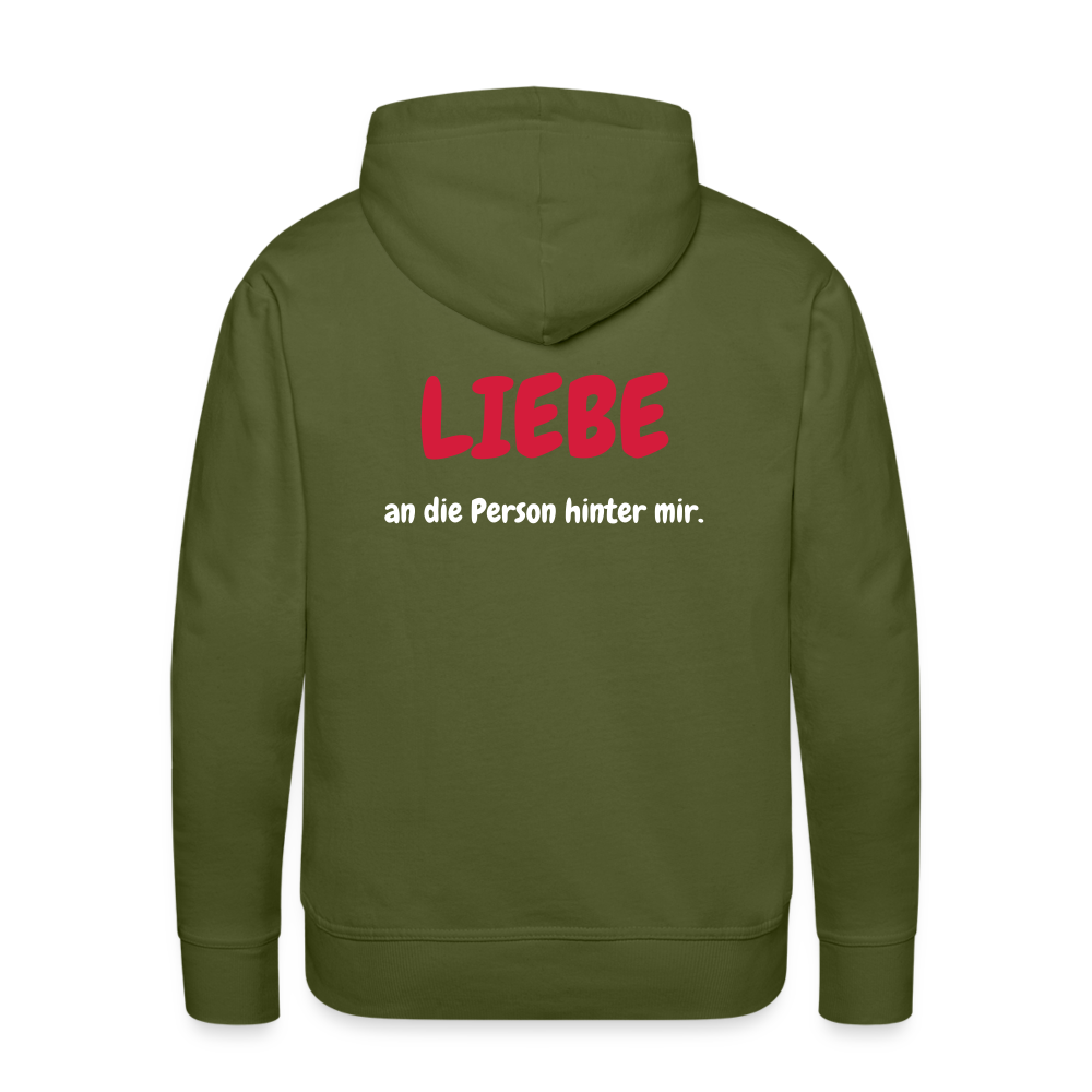 SSW1423 Hoodie LIEBE an die Person hinter mir - Olivgrün