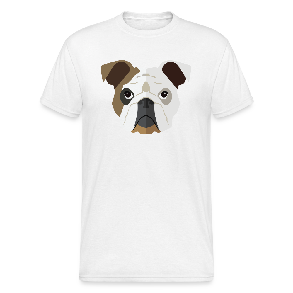 SSW1460 Tshirt Hund Gesicht - weiß