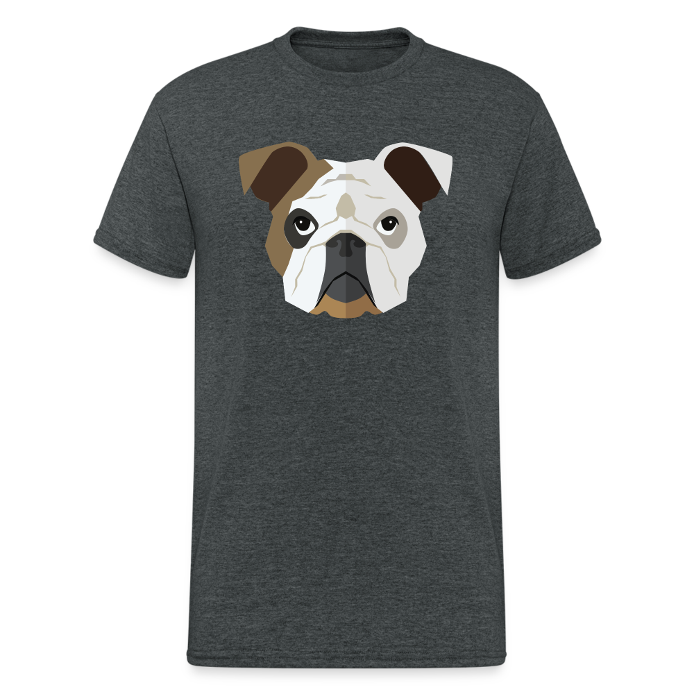 SSW1460 Tshirt Hund Gesicht - Dunkelgrau meliert