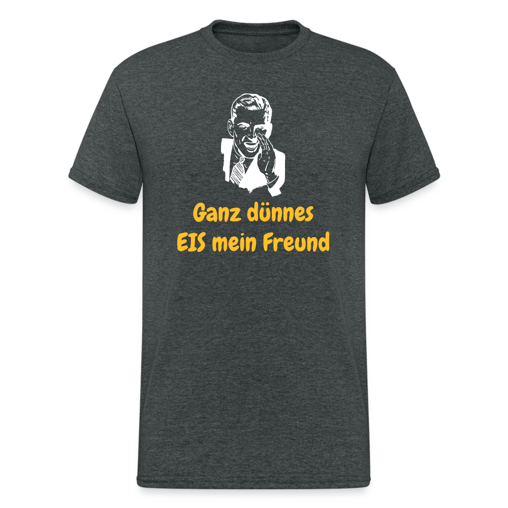 SSW1467 Tshirt  Ganz dünnes EIS mein Freund - Dunkelgrau meliert