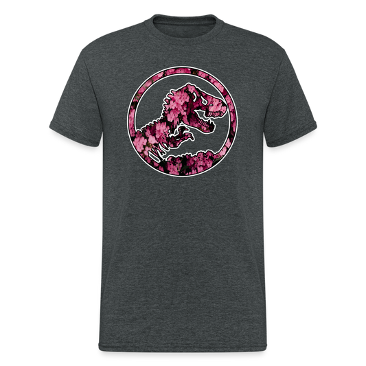 SSW1478 Tshirt jurassic_flowers_v2 - Dunkelgrau meliert