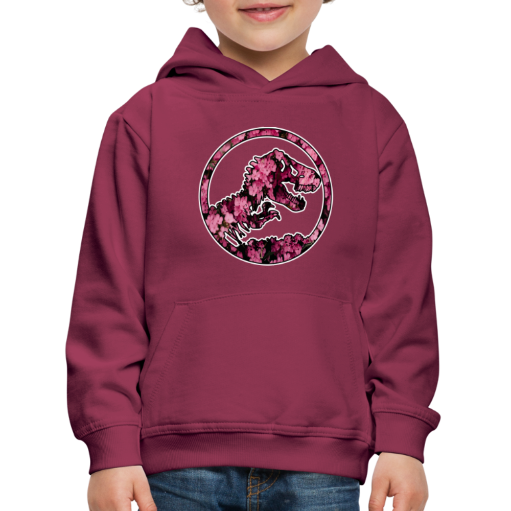 SSW1479 Hoodie jurassic_flowers_v2 - Bordeaux