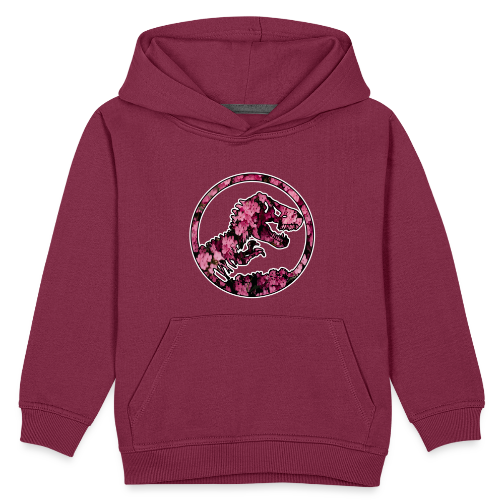 SSW1479 Hoodie jurassic_flowers_v2 - Bordeaux