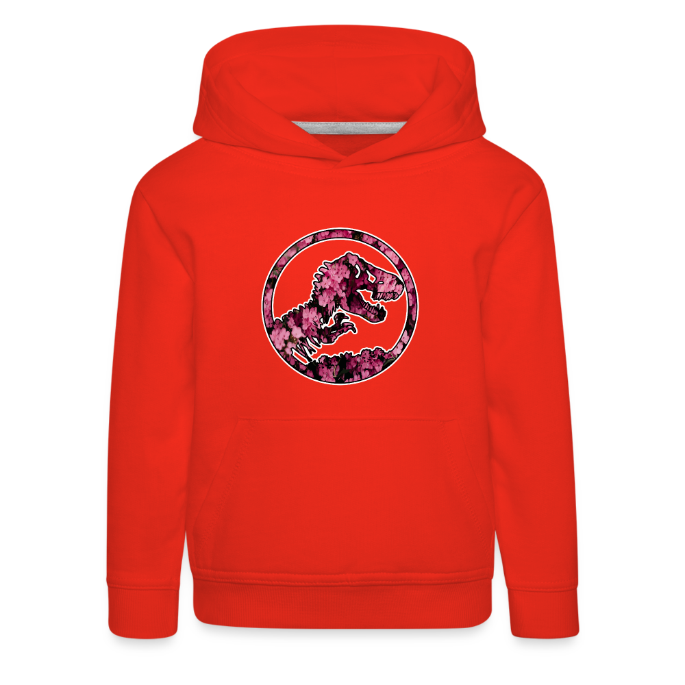 SSW1479 Hoodie jurassic_flowers_v2 - Rot