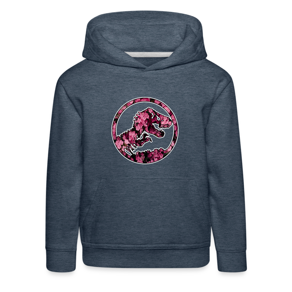 SSW1479 Hoodie jurassic_flowers_v2 - Jeansblau