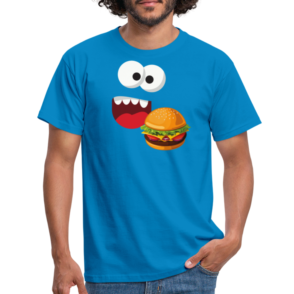 SSW1510 Tshirt Monster Gesicht Hamburger - Royalblau