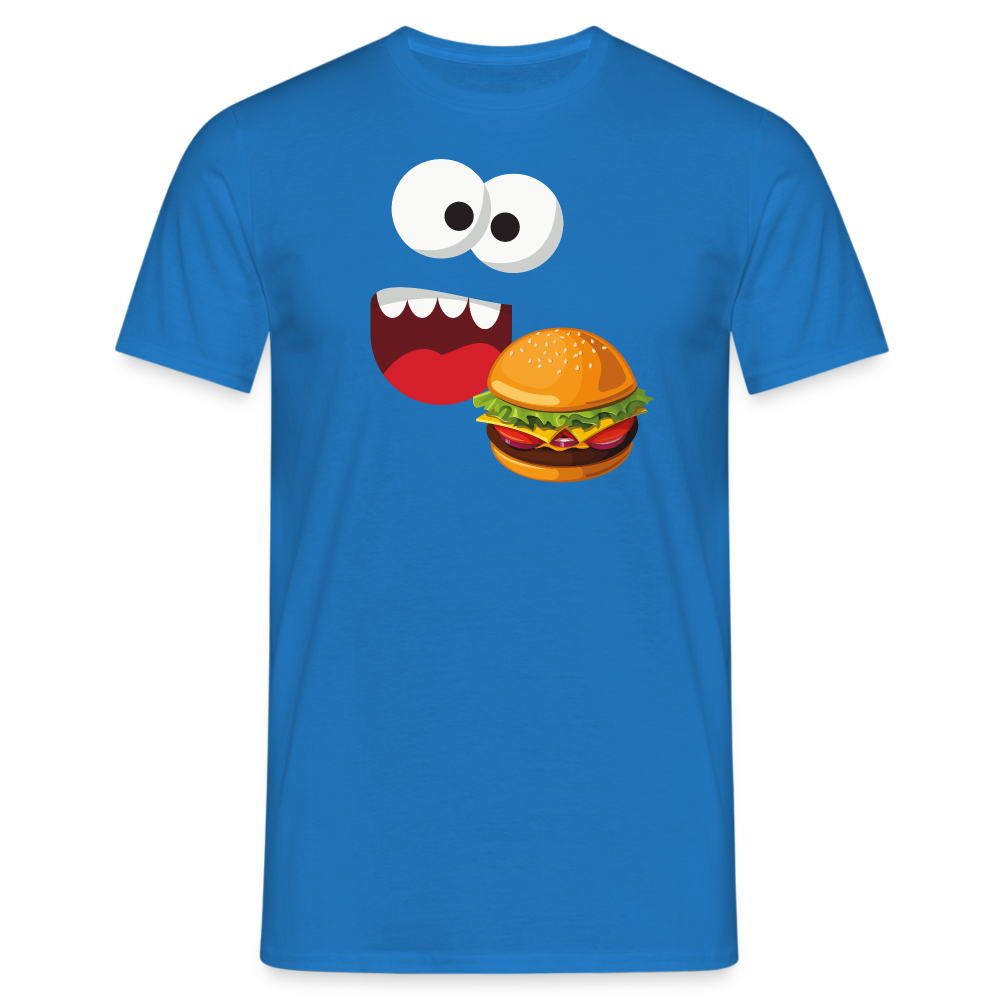 SSW1510 Tshirt Monster Gesicht Hamburger - Royalblau