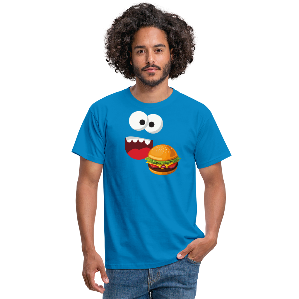 SSW1510 Tshirt Monster Gesicht Hamburger - Royalblau