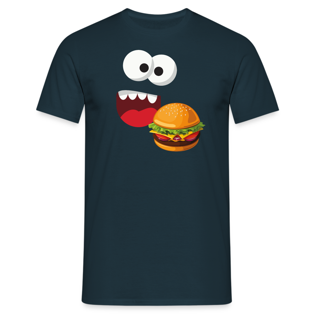 SSW1510 Tshirt Monster Gesicht Hamburger - Navy