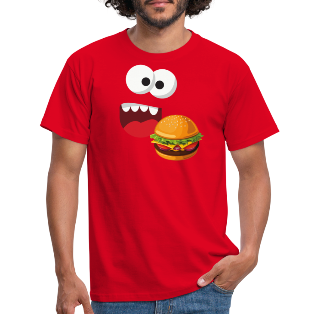 SSW1510 Tshirt Monster Gesicht Hamburger - Rot