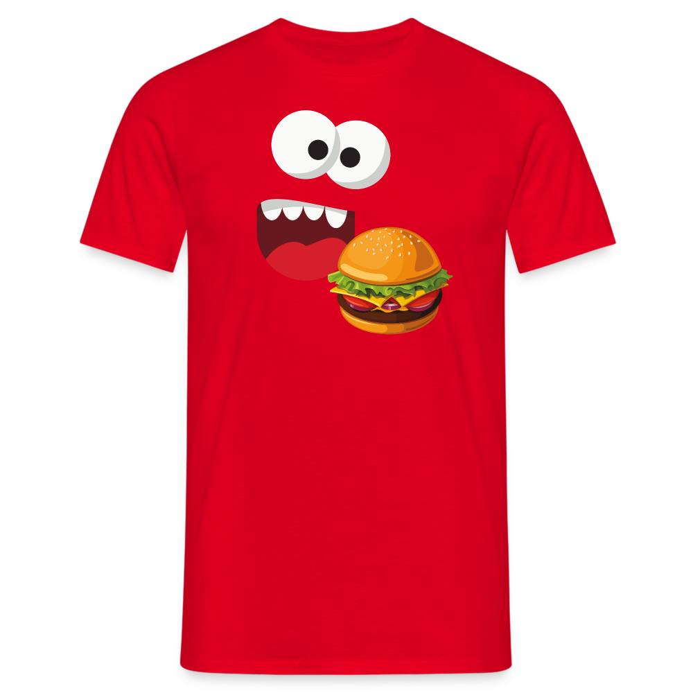 SSW1510 Tshirt Monster Gesicht Hamburger - Rot