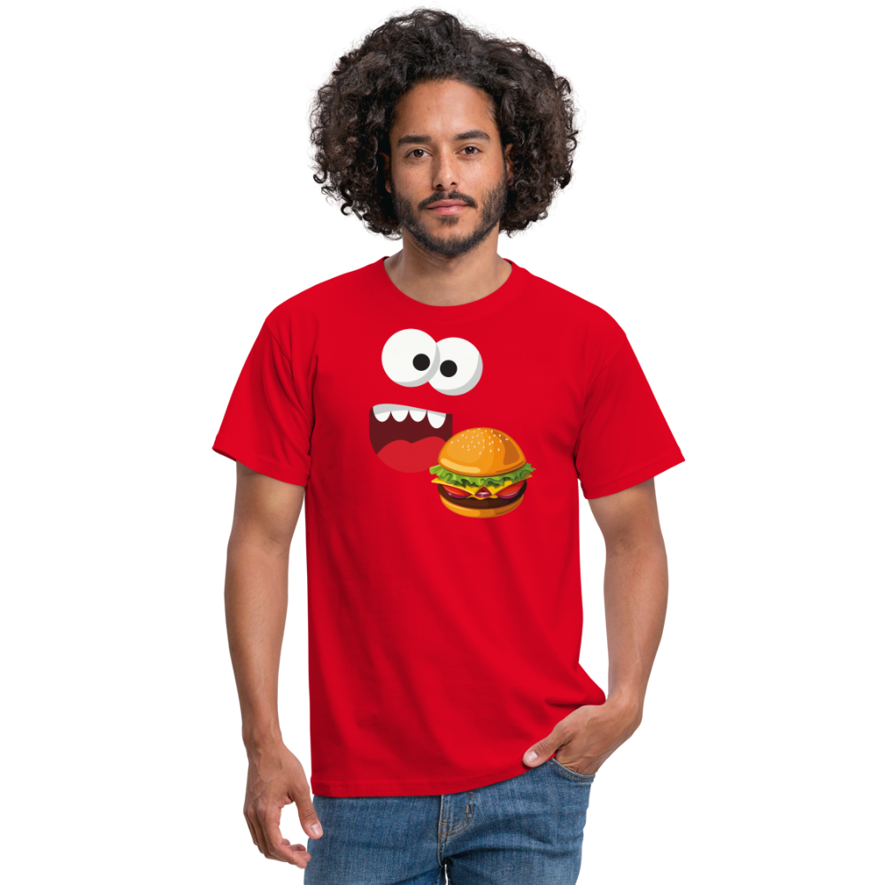 SSW1510 Tshirt Monster Gesicht Hamburger - Rot