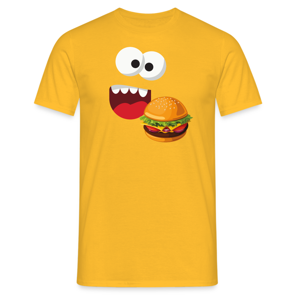 SSW1510 Tshirt Monster Gesicht Hamburger - Gelb